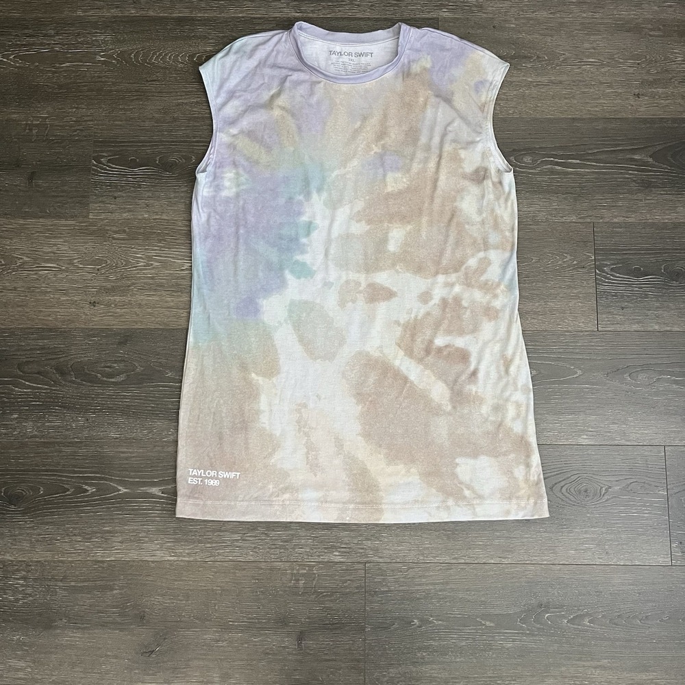 Taylor Swift 1989 Tie-dye sleeveless tunic Size 3XL Tunic Casual‎ 80s 90s
